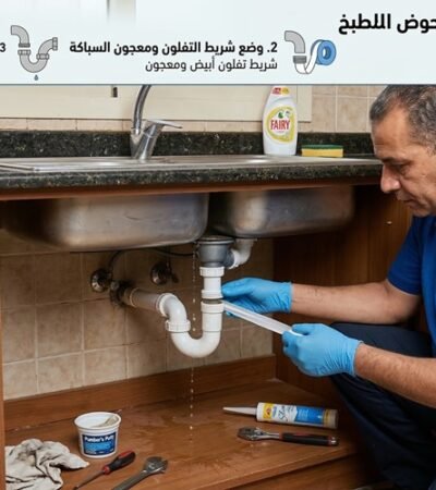 الدليل الشامل: أسهل وأفضل طريقة لمنع تسريب حوض المطبخ لإنقاذ خزائنك من التلف
